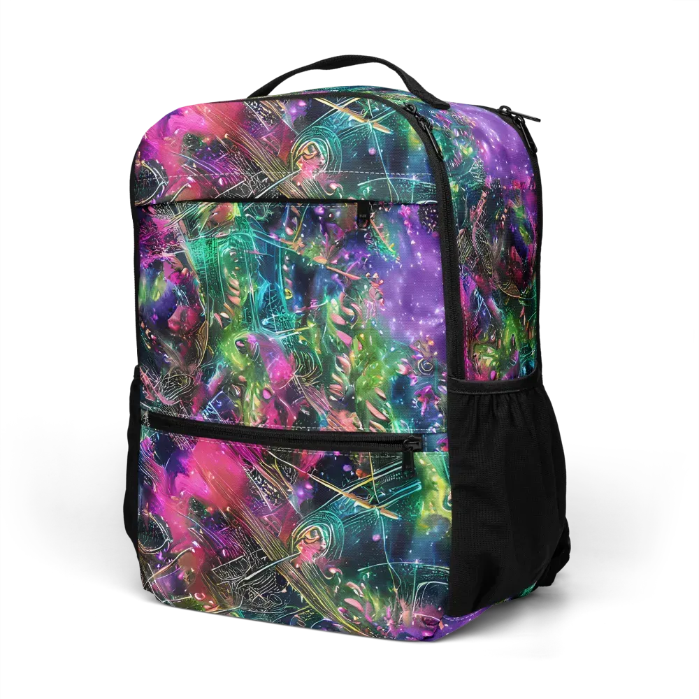 Digital Bloom on Utility Backpack — Left Front