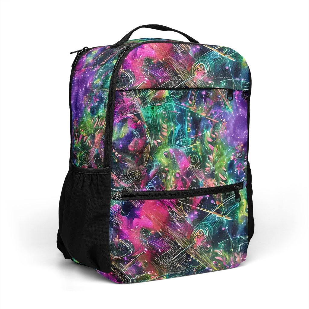 Digital Bloom on Utility Backpack — Right Front