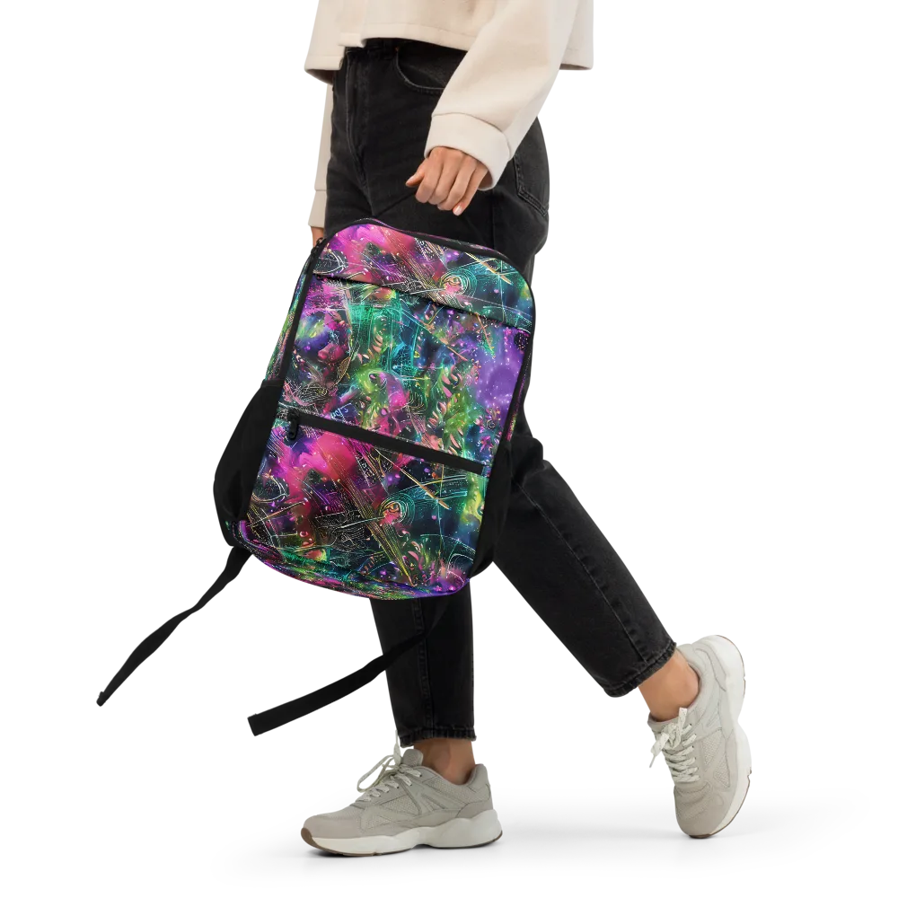 Digital Bloom on Utility Backpack — Front