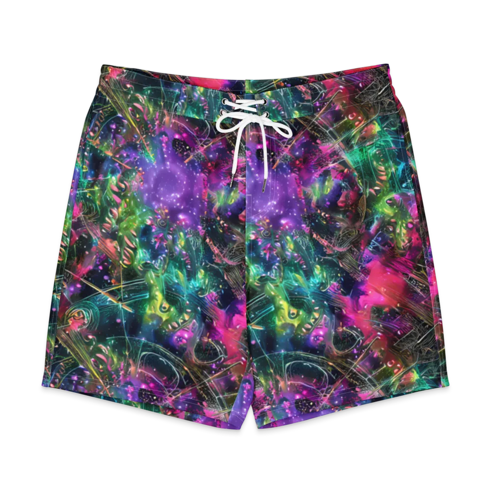 Digital Bloom on Men's Board Shorts — Front