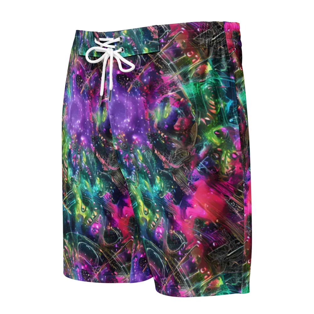 Digital Bloom on Men's Board Shorts — Front