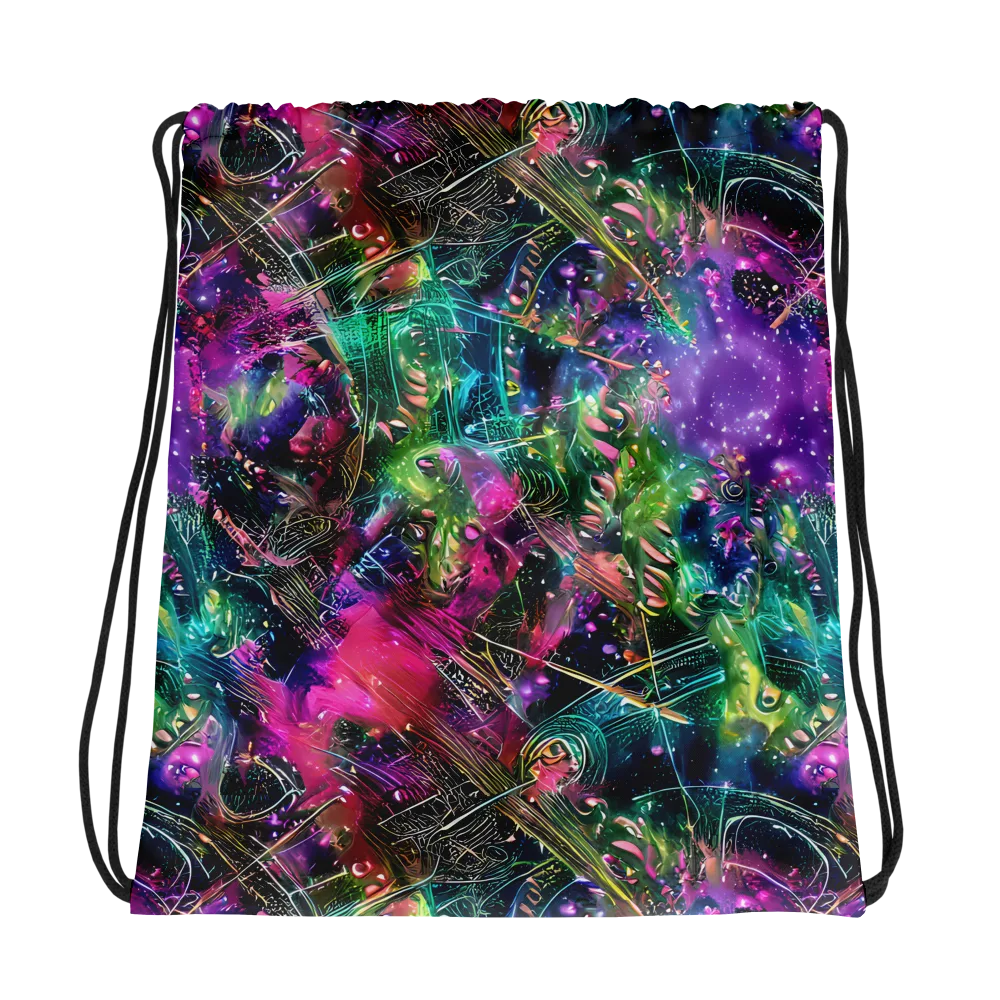 Digital Bloom on Drawstring Bag — Photo
