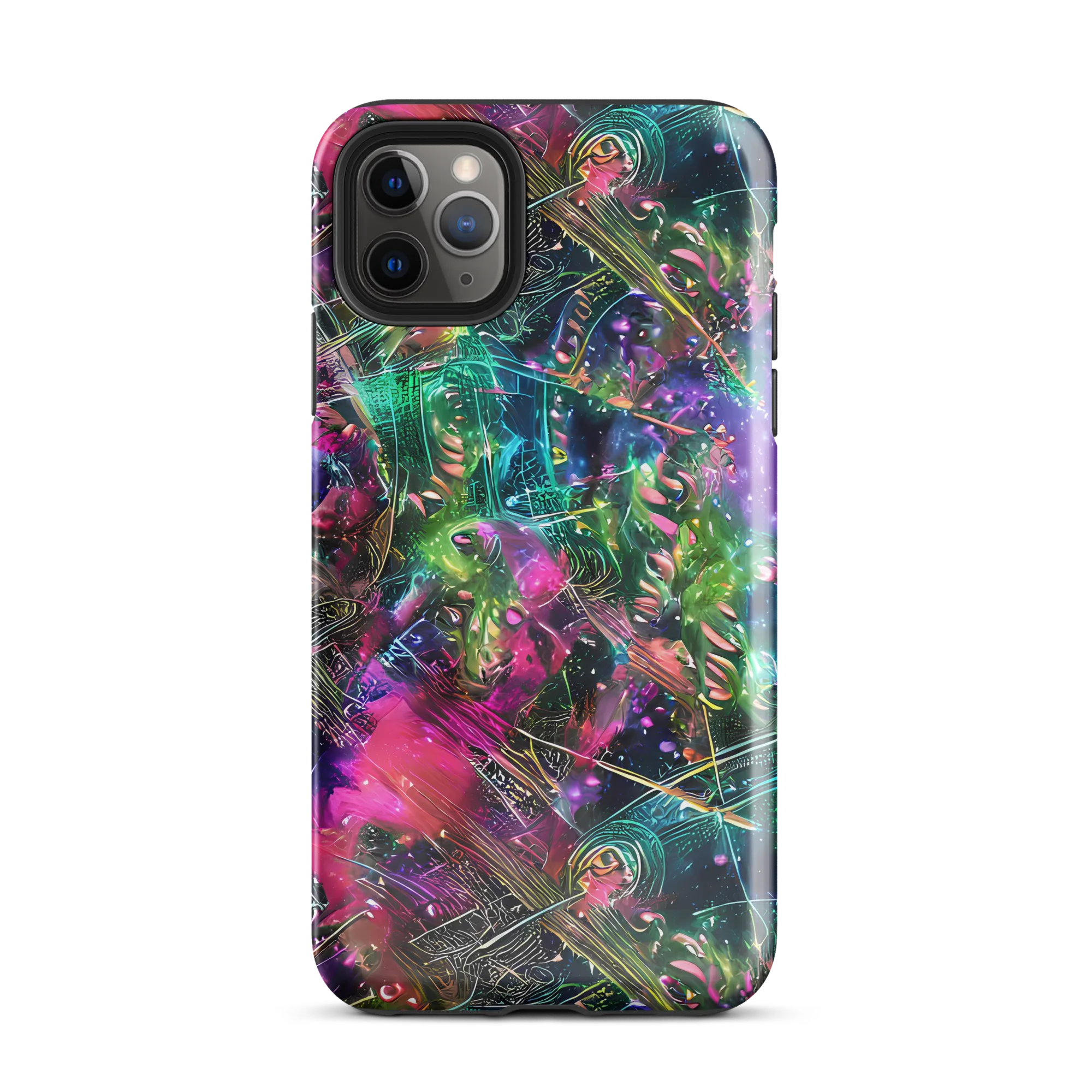Digital Bloom on Tough Case for iPhone® — Front