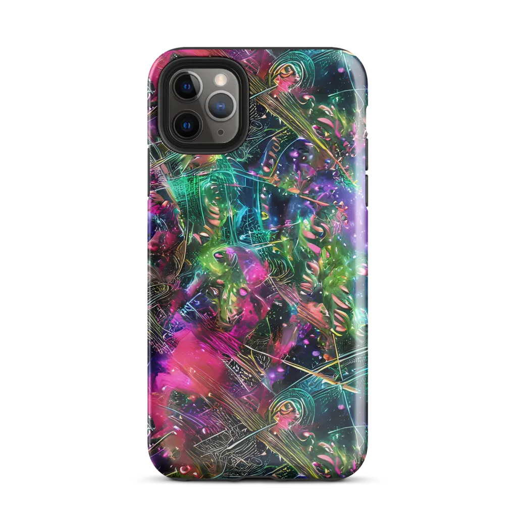 Digital Bloom on Tough Case for iPhone® — Front