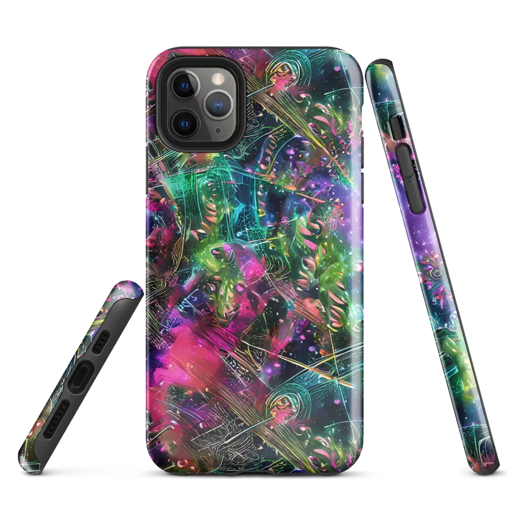 Digital Bloom on Tough Case for iPhone® — Front