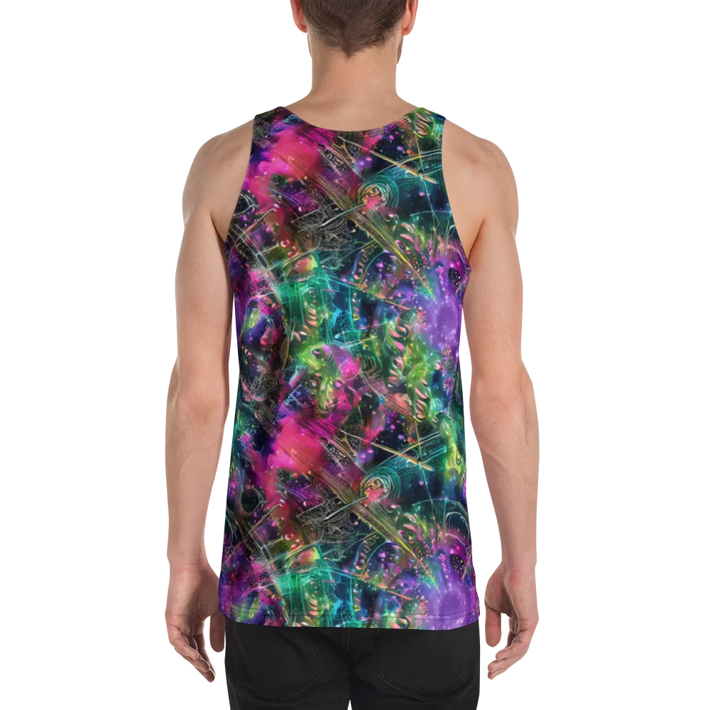 Digital Bloom on Men's Tank Top — Back