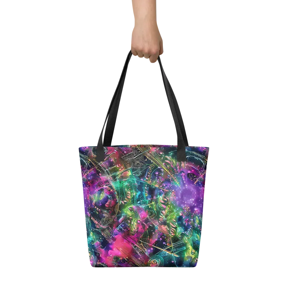 Digital Bloom on Tote Bag — Front