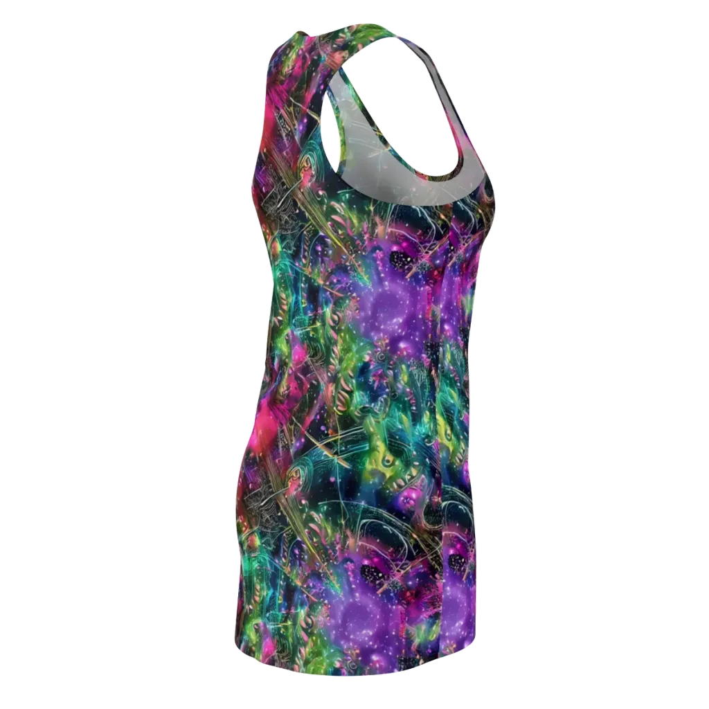 Digital Bloom on Racerback Dress — Back Side