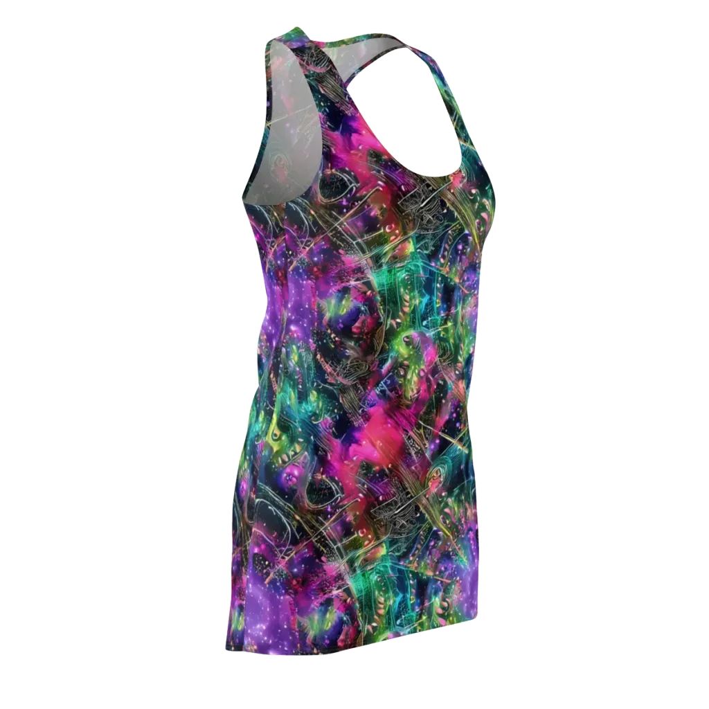 Digital Bloom on Racerback Dress — Front Side