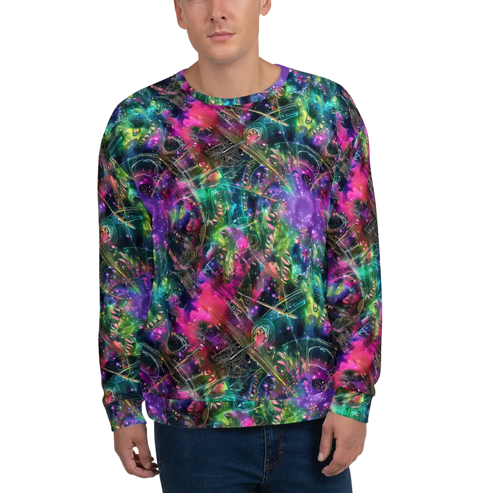 Digital Bloom on Sweatshirt — Front