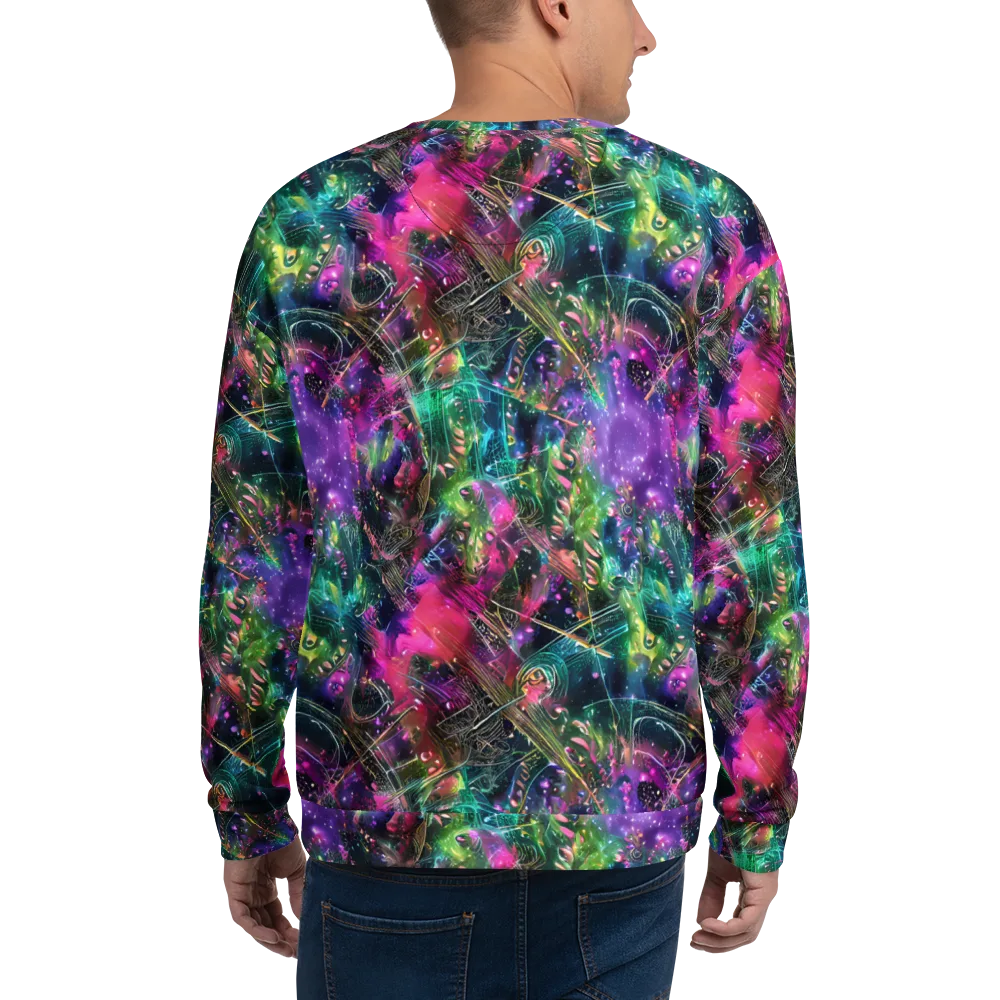 Digital Bloom on Sweatshirt — Back