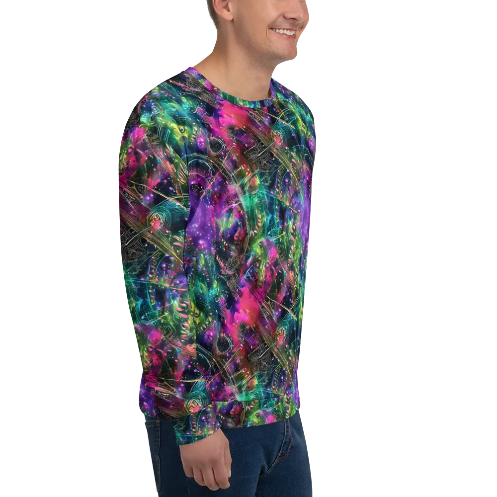 Digital Bloom on Sweatshirt — Right Front