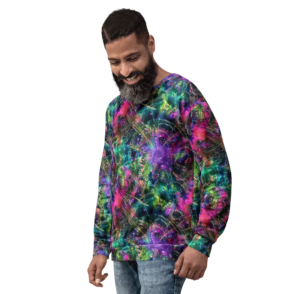 Digital Bloom on Sweatshirt — Left Front