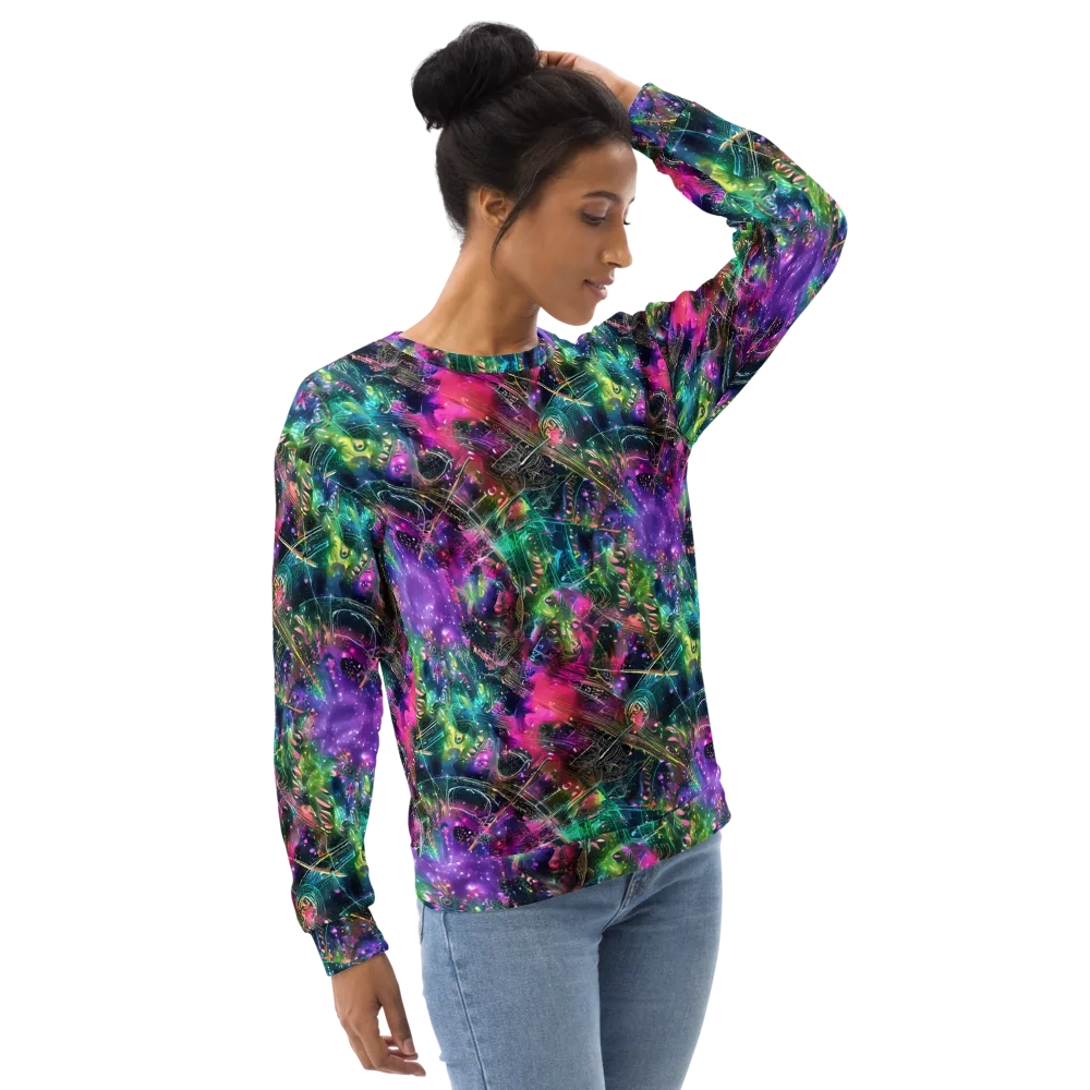 Digital Bloom on Sweatshirt — Right Front