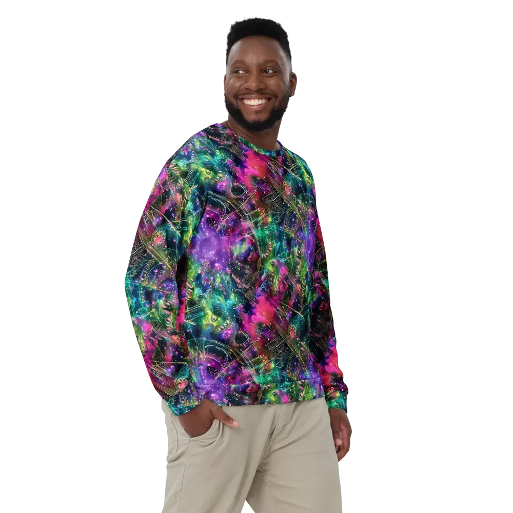 Digital Bloom on Sweatshirt — Front