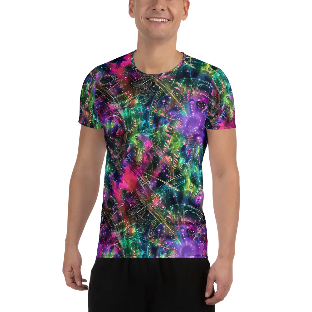 Digital Bloom on Men's Athletic T-Shirt — Front