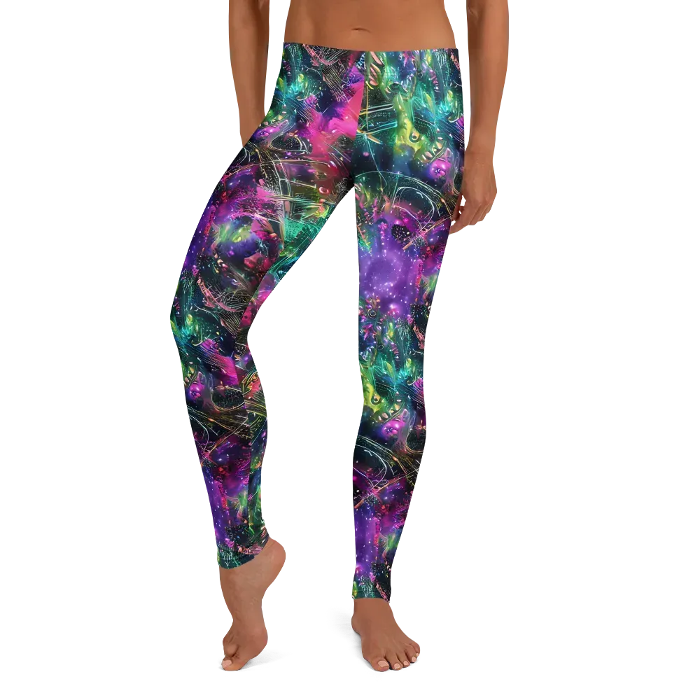 Digital Bloom on Leggings — Front