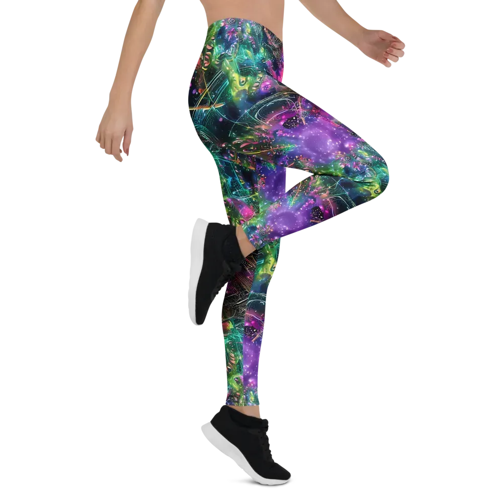 Digital Bloom on Leggings — Right