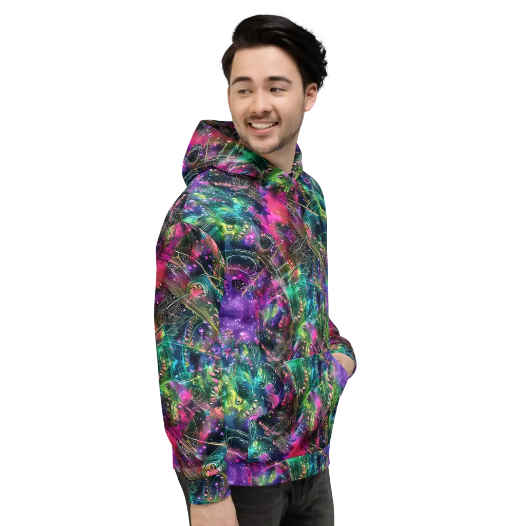 Digital Bloom on Hoodie — Right