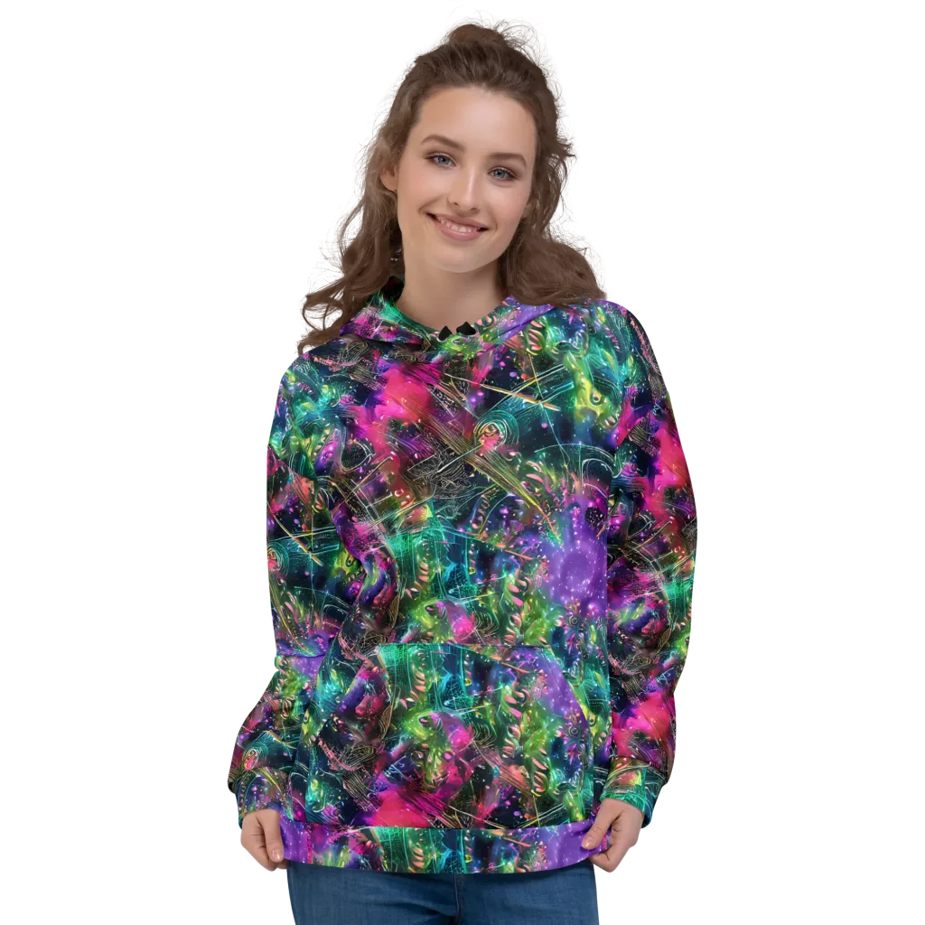 Digital Bloom on Hoodie — Front
