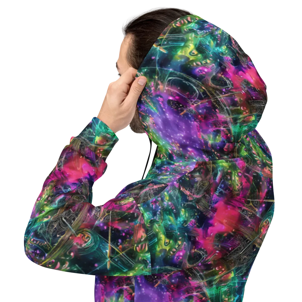 Digital Bloom on Hoodie — Back