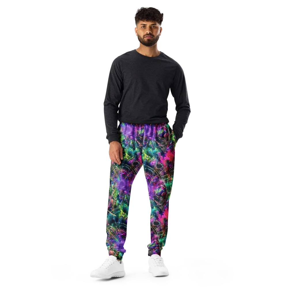 Digital Bloom on Men's Joggers — Front