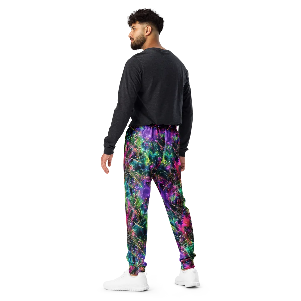 Digital Bloom on Men's Joggers — Back