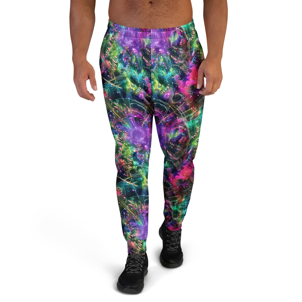 Digital Bloom on Men's Joggers — Front