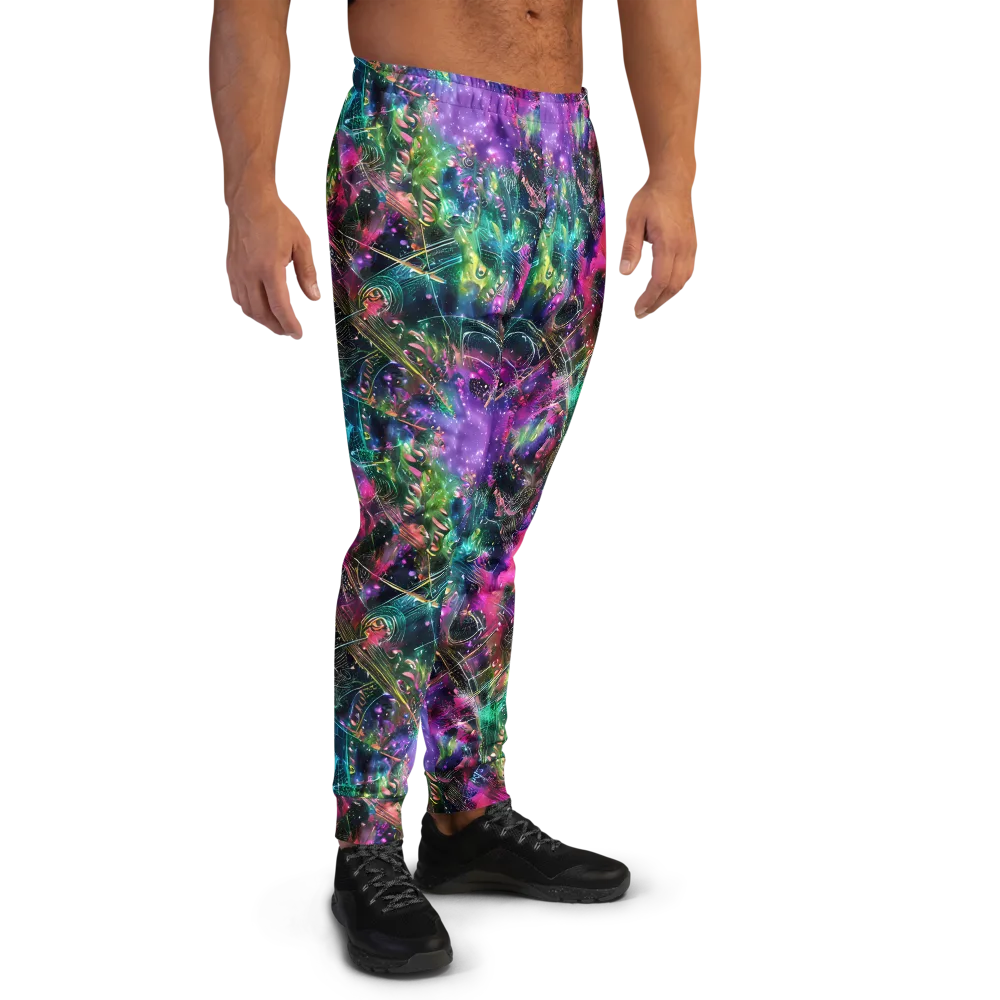 Digital Bloom on Men's Joggers — Right