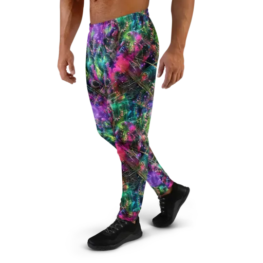 Digital Bloom on a Men's Joggers