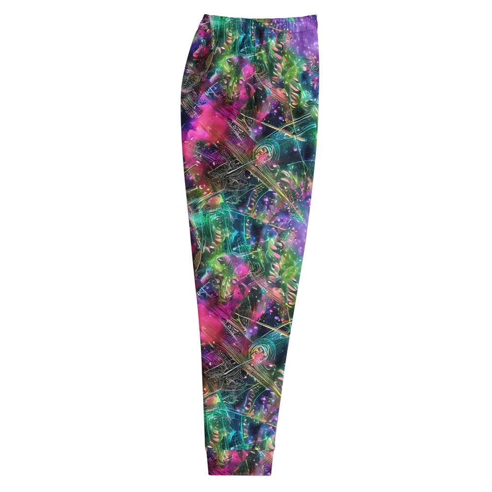 Digital Bloom on Men's Joggers — Right