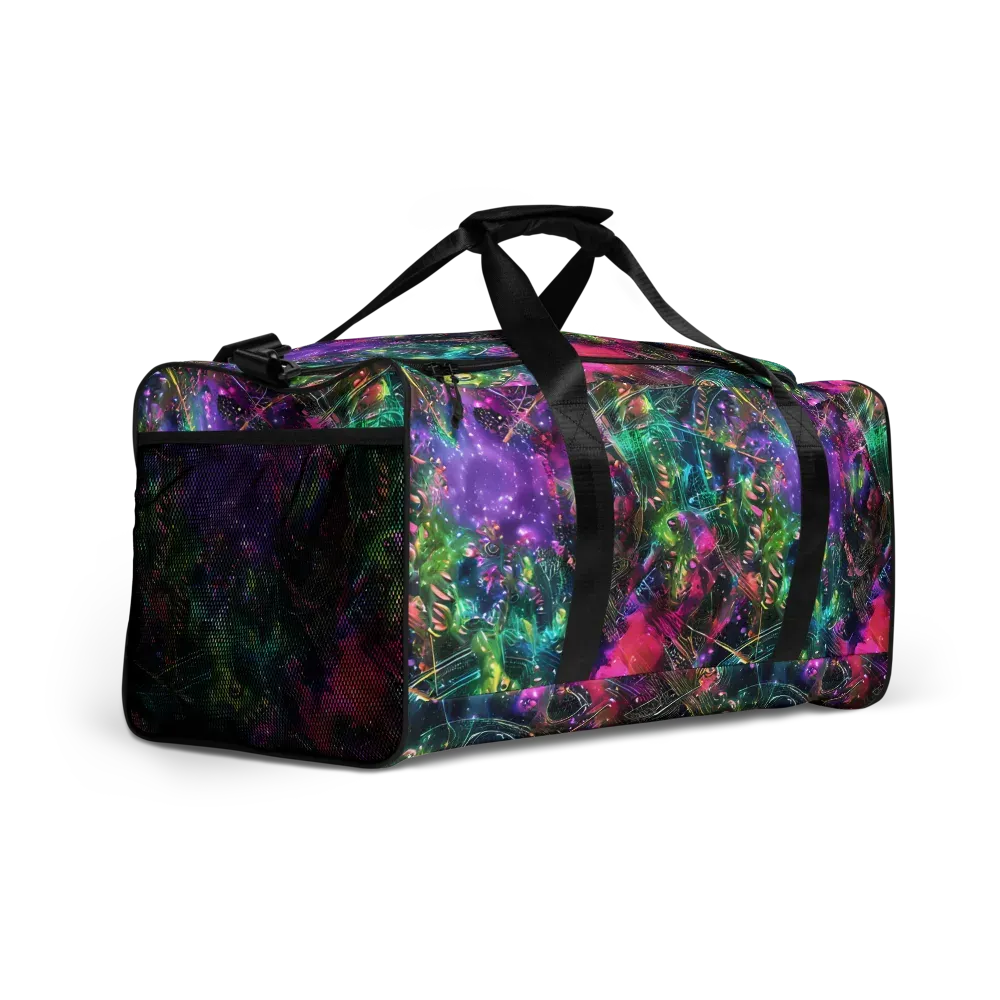 Digital Bloom on Duffle Bag — Right Front