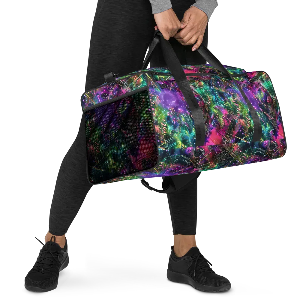 Digital Bloom on Duffle Bag — Right Front