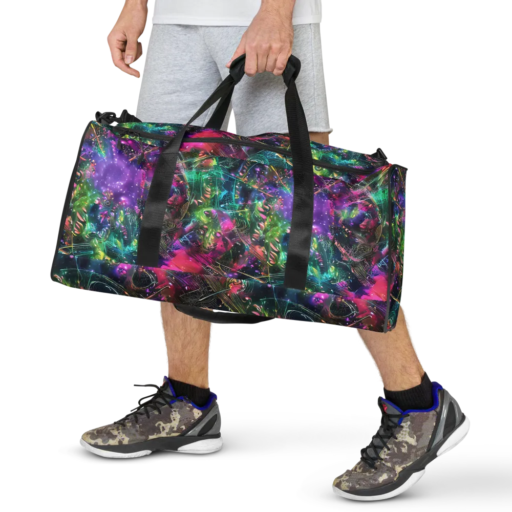Digital Bloom on Duffle Bag — Front