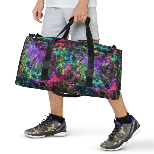 Digital Bloom on a Duffle Bag