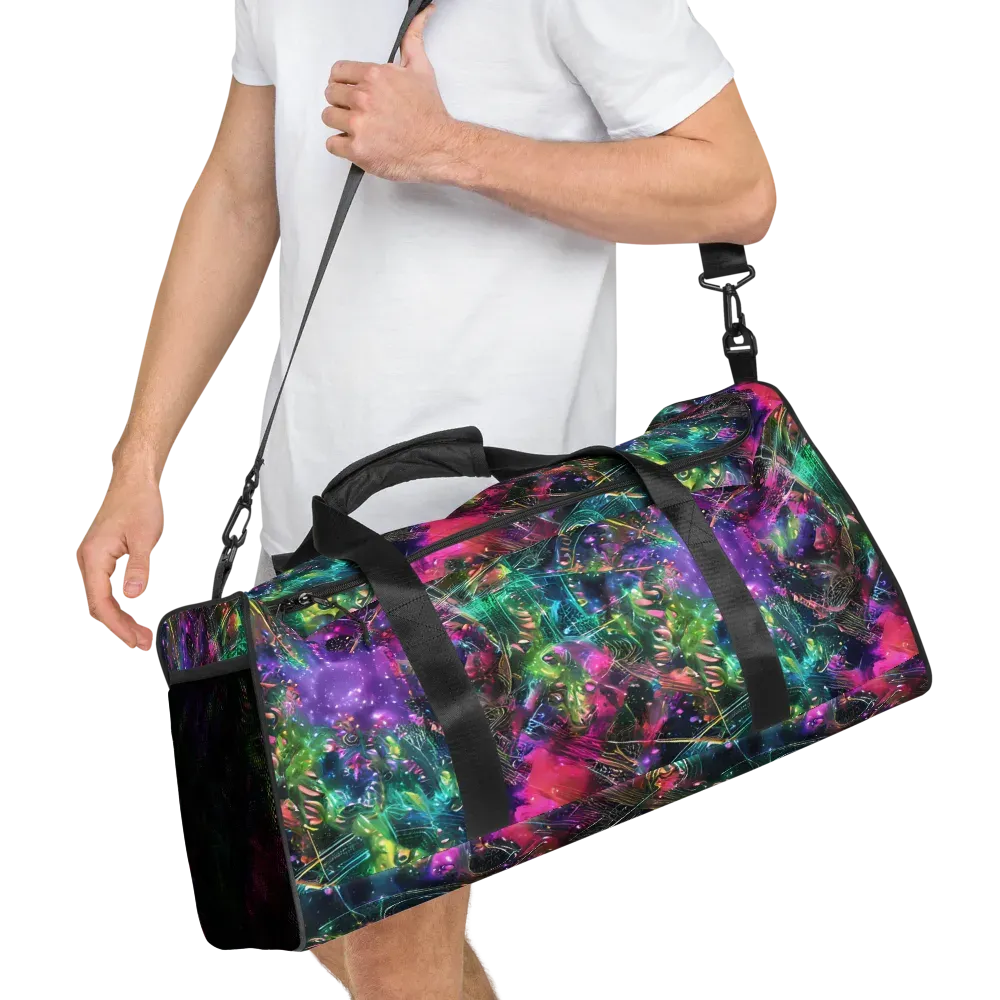 Digital Bloom on Duffle Bag — Right Front