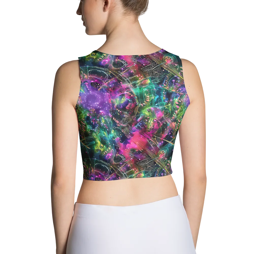 Digital Bloom on Crop Top — Back