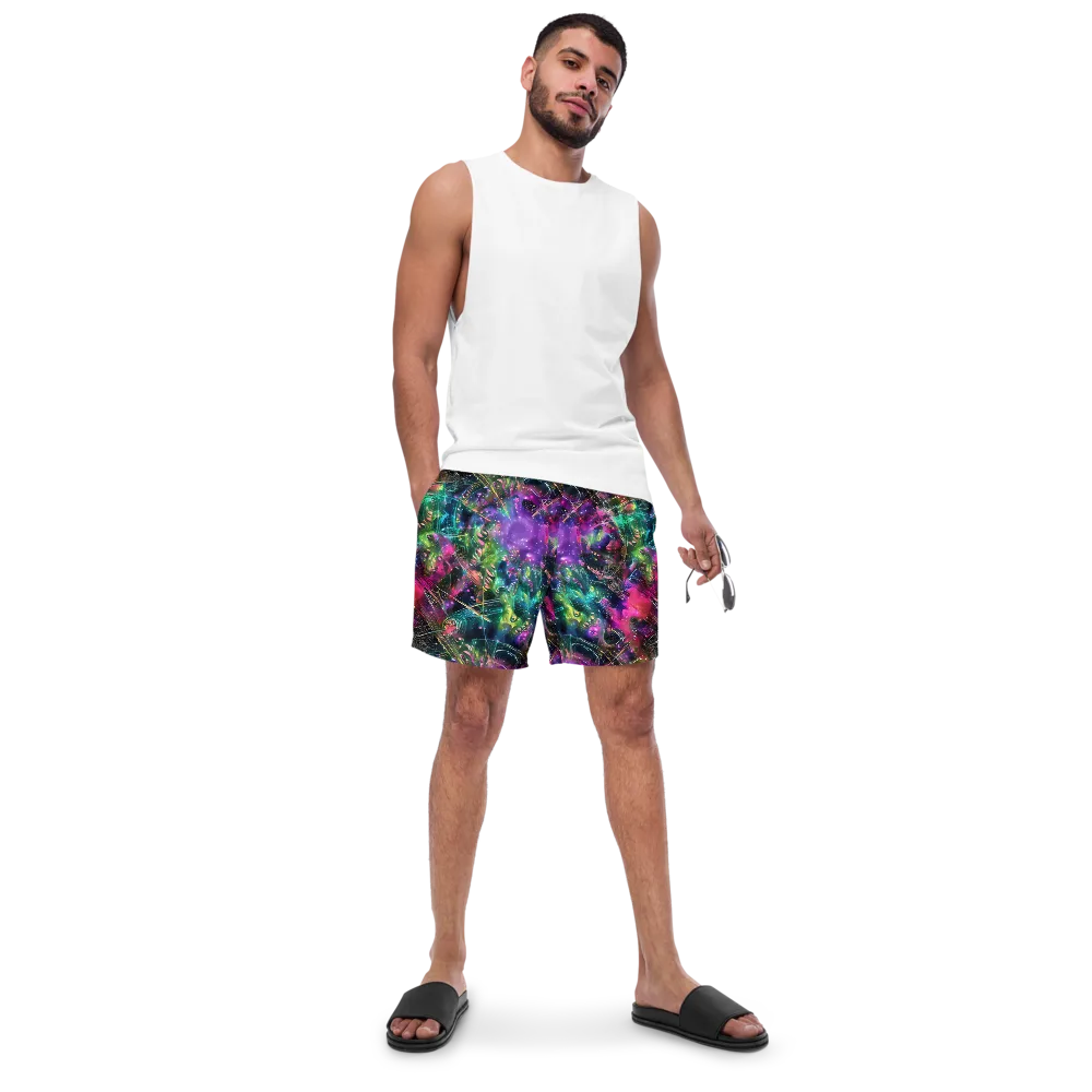Digital Bloom on Swim Trunks — Front