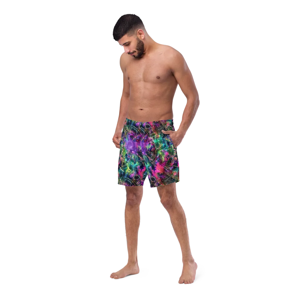 Digital Bloom on Swim Trunks — Left Front