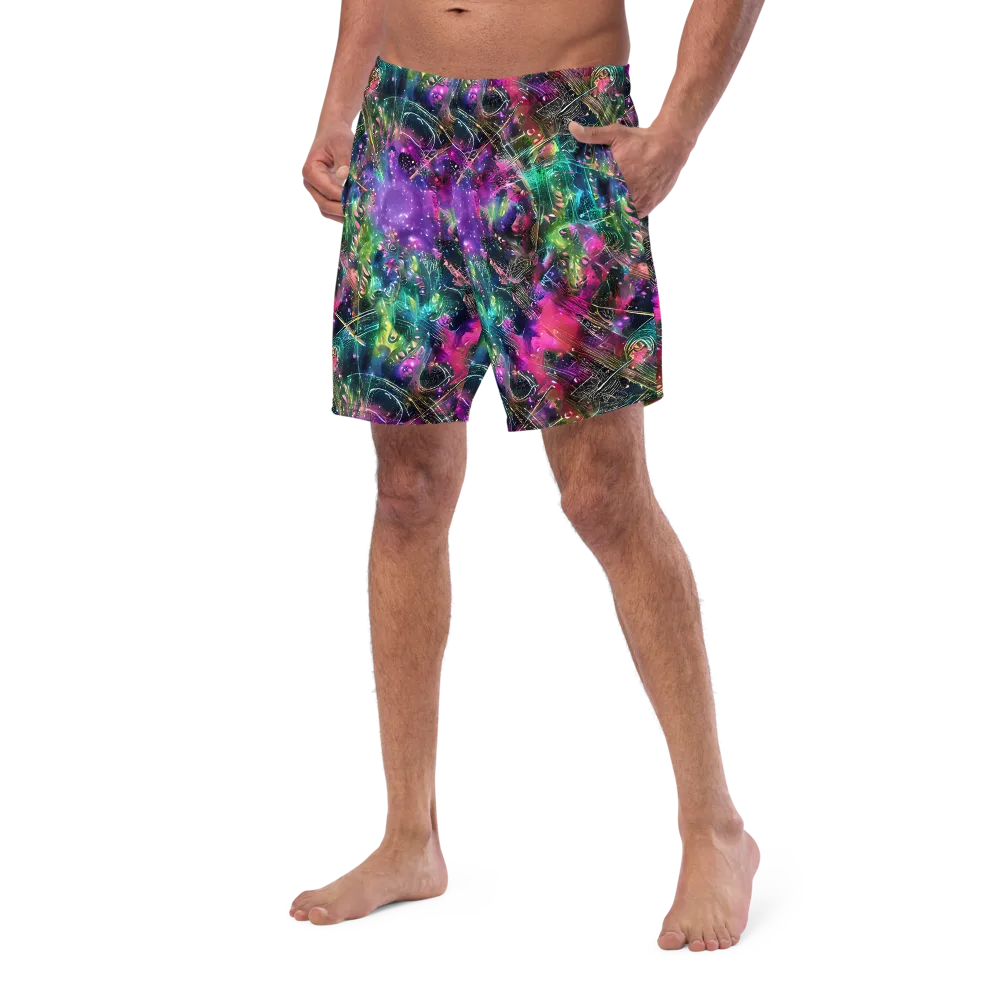 Digital Bloom on Swim Trunks — Left Front