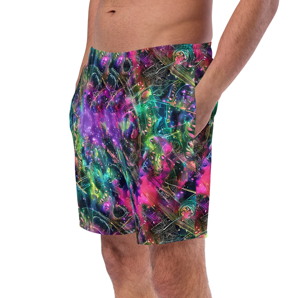 Digital Bloom on Swim Trunks — Left Front