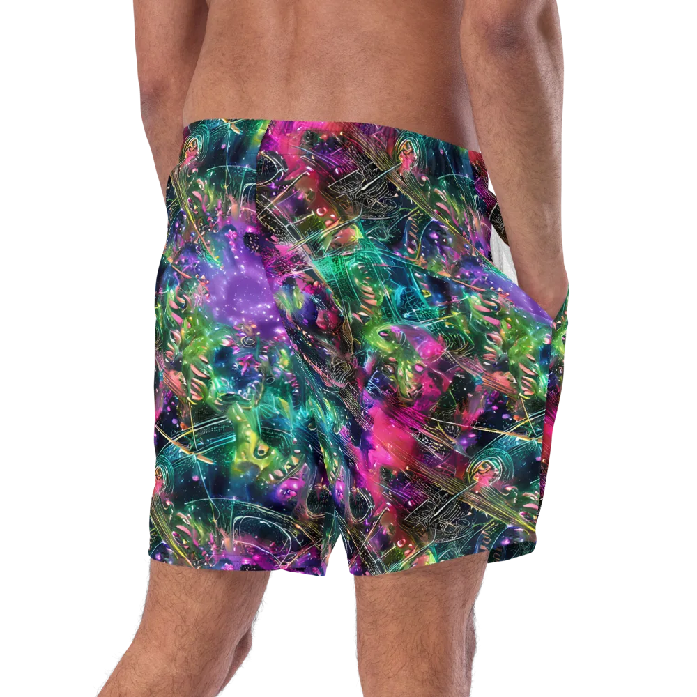 Digital Bloom on Swim Trunks — Right Back