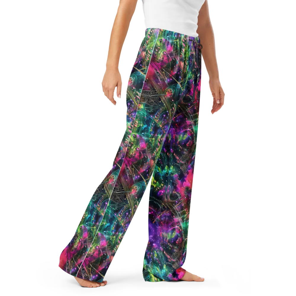 Digital Bloom on Women's Pajama Pants — Right Front
