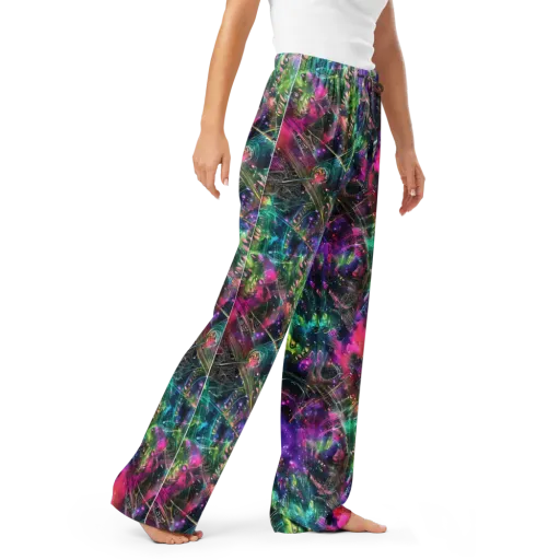 Digital Bloom on a Women's Pajama Pants
