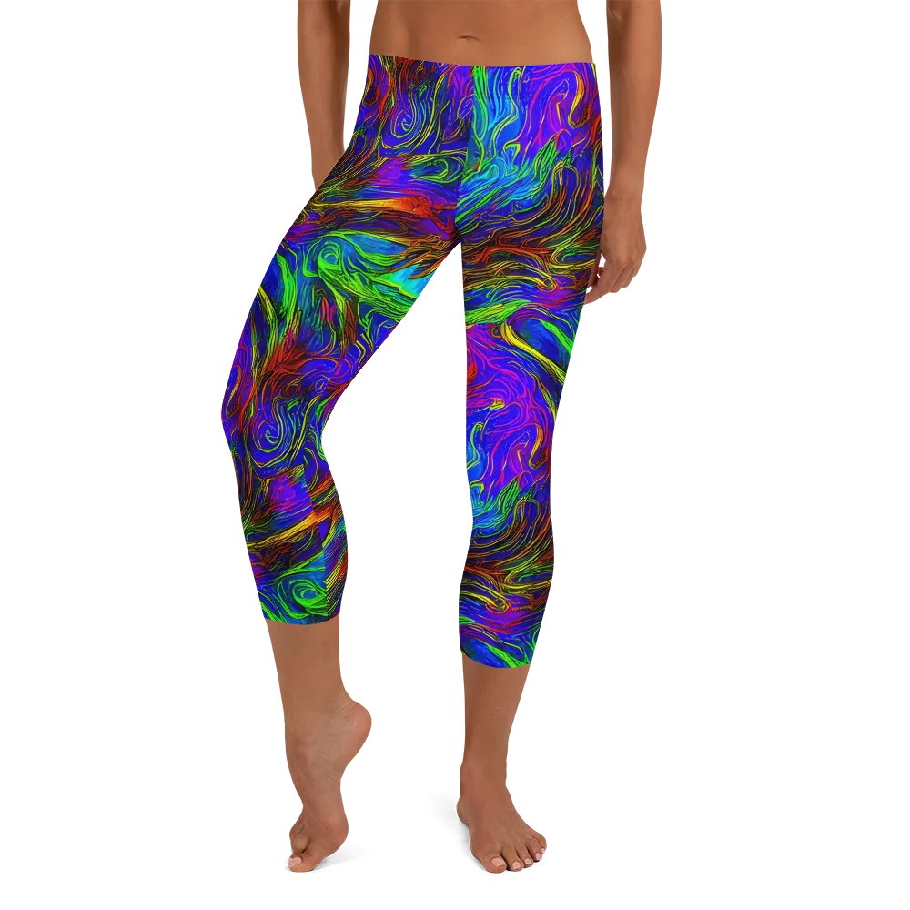 Inferno Flow on Capri Leggings — Front