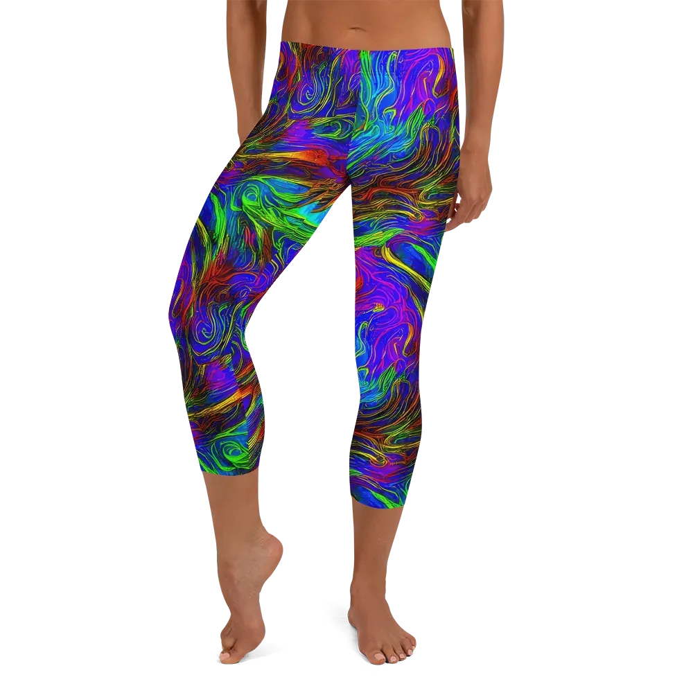 Inferno Flow on Capri Leggings — Front