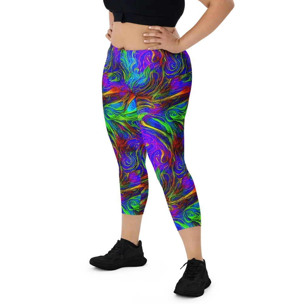 Inferno Flow on Capri Leggings — Front