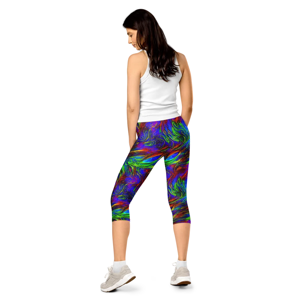 Inferno Flow on Capri Leggings — Back