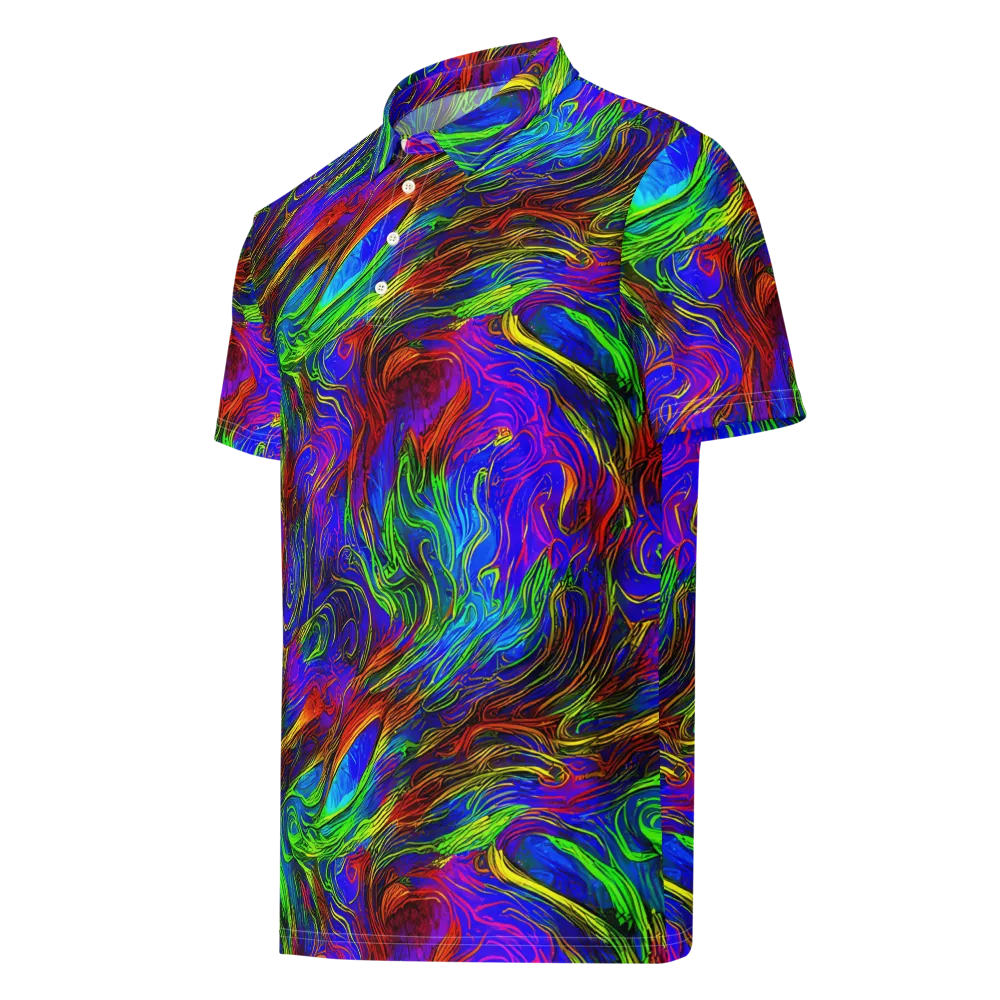 Inferno Flow on Men's Slim Fit Polo Shirt — Left Front