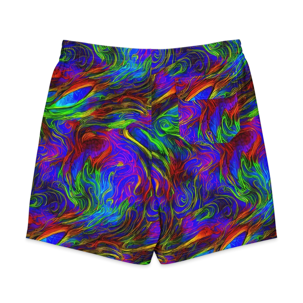 Inferno Flow on Men's Board Shorts — Back